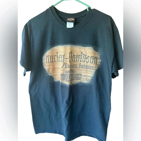 Harley Davidson Men’s Nassau Bahama Logo On Front And Back - Picture 1 of 2